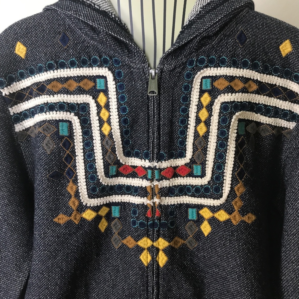 Adorable Lucky Lotus Brand Zip Up Sweatshirt